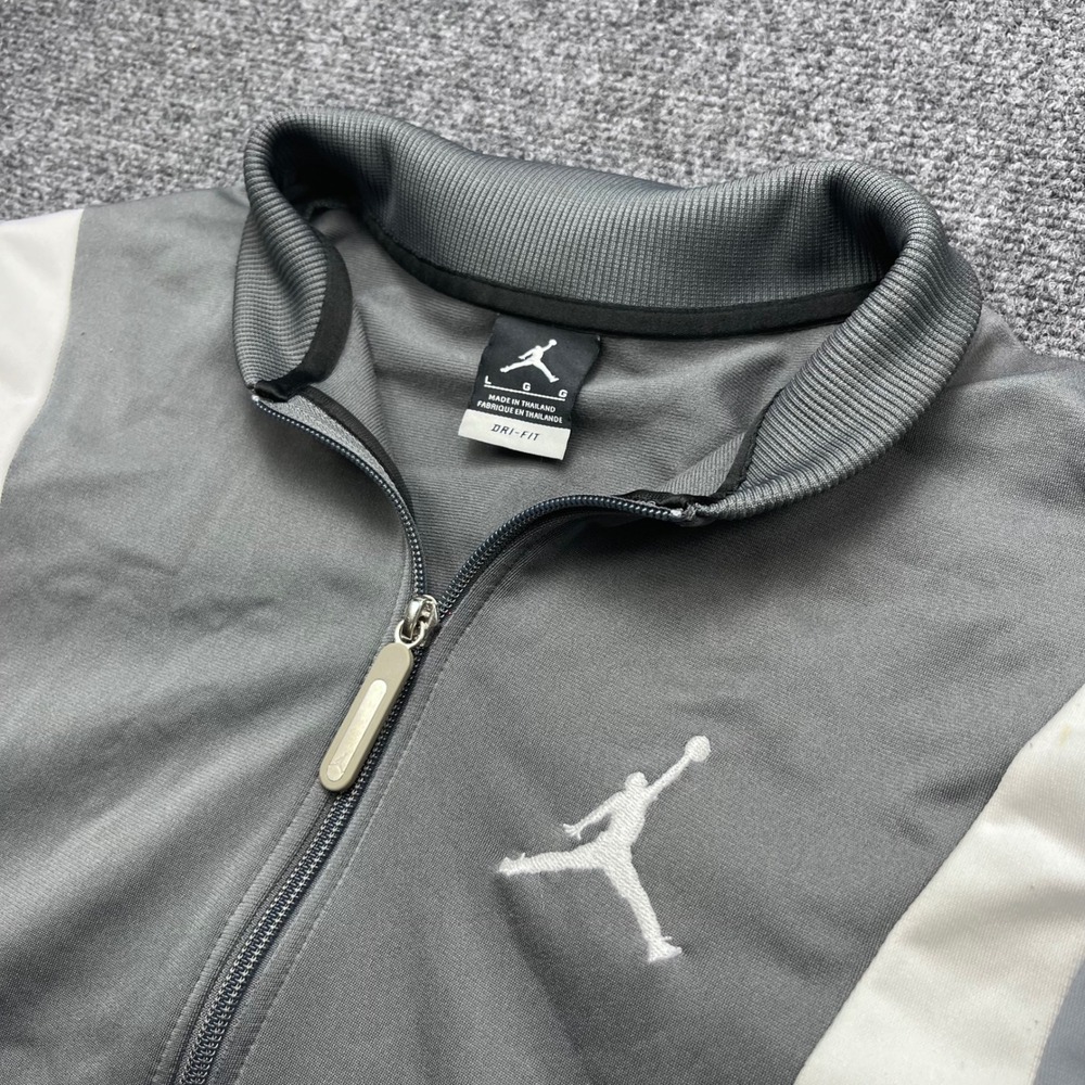 Jordan Dri-FIT Full Zip Athletic Gray Colorblock Track Jacket